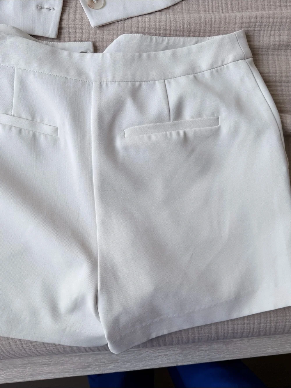 Sleeveless White vest and shorts set
